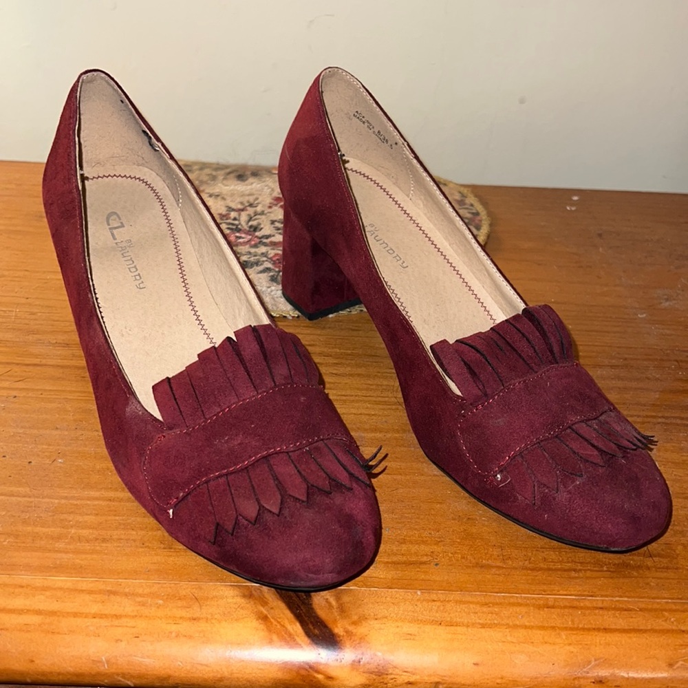Chinese Laundry Suade chunky heels